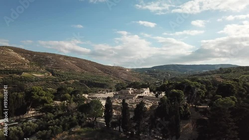Aerial view of Knossos palace at Crete, Greece