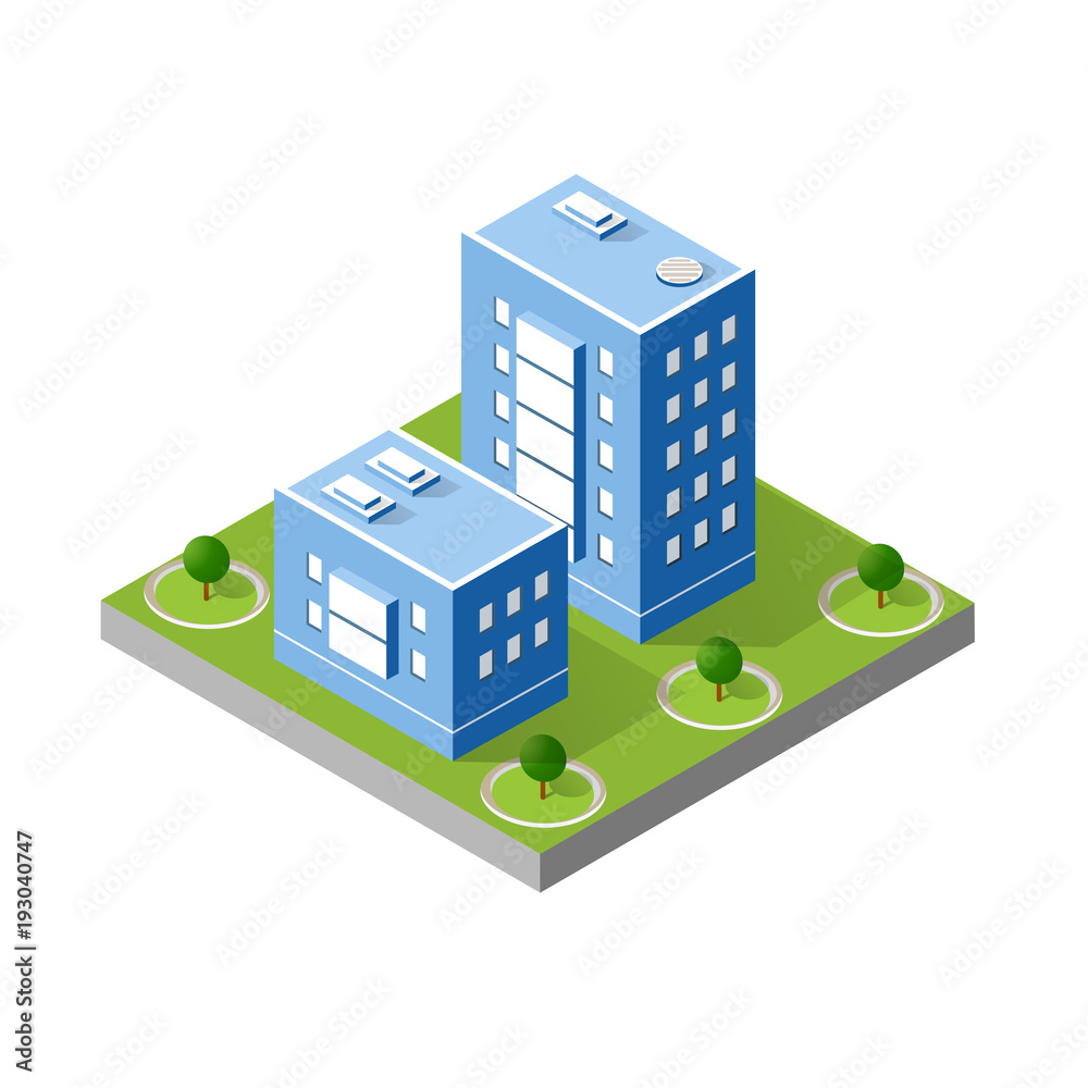 Colorful 3D isometric city Colorful 3D isometric city