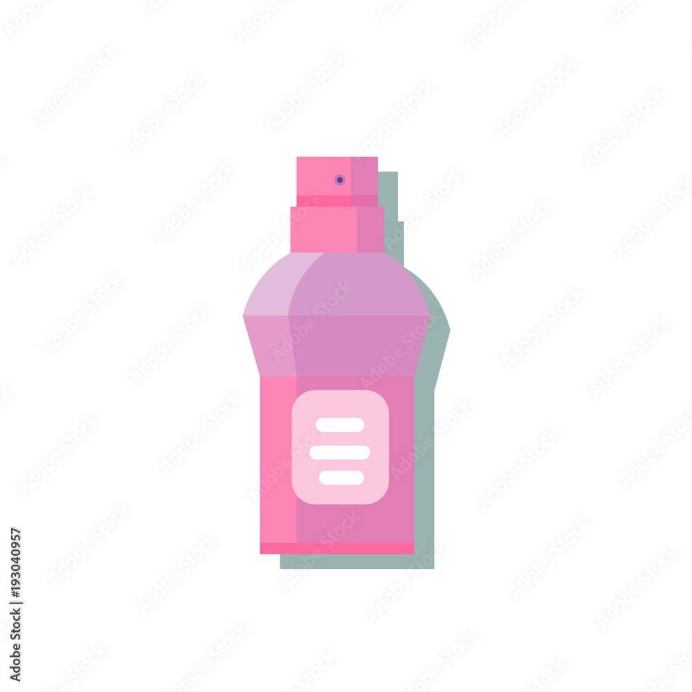 plastic bottle with spray. Vector hygiene and cleaning product flat icon plastic bottle with spray. Vector hygiene and cleaning product flat icon