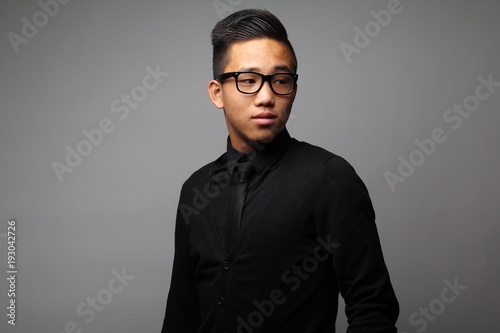 Happy asian man