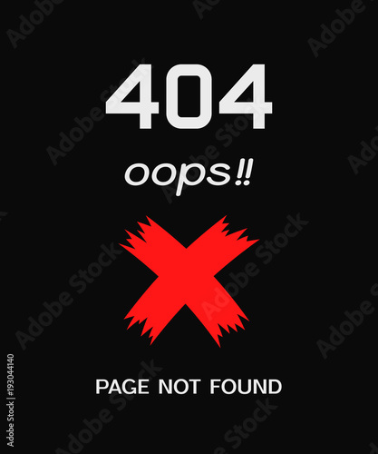Error 404 oops page not found