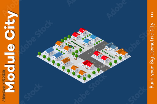 Isometric view of a farm