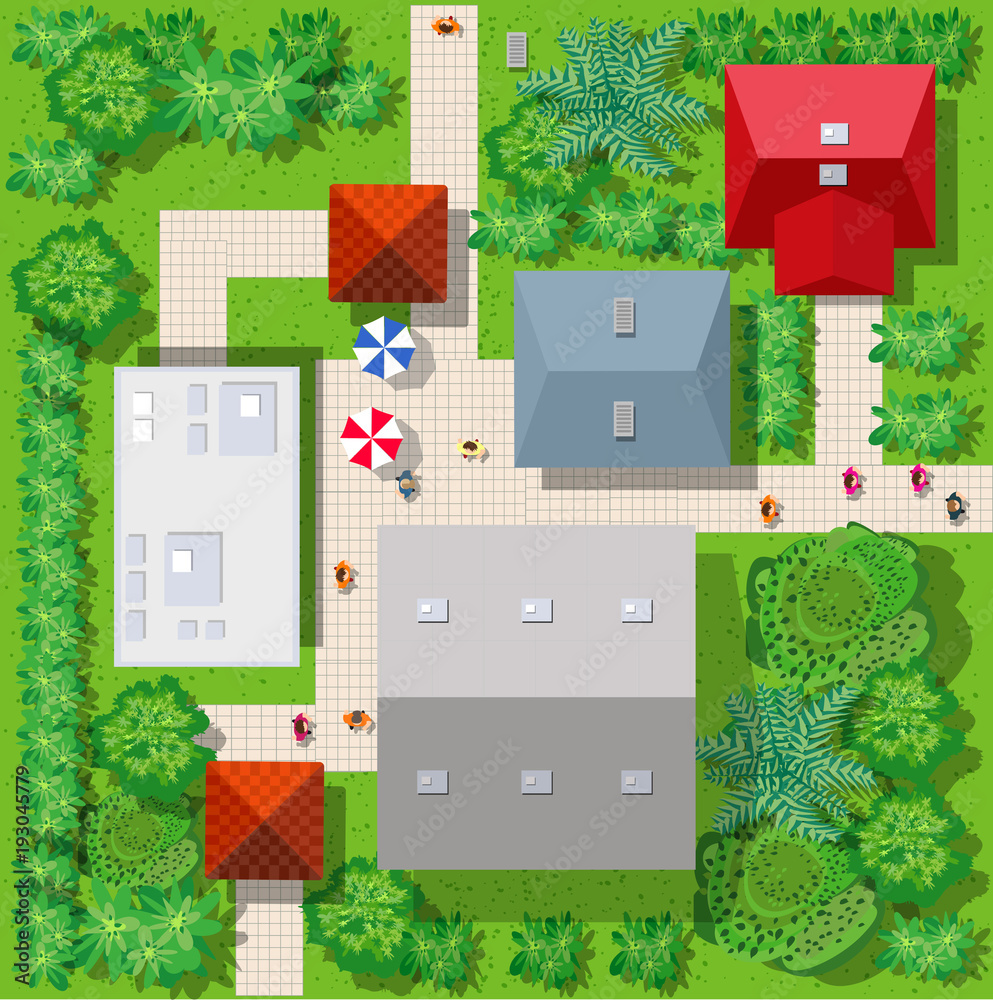 Top view of the colorful Top view of the colorful