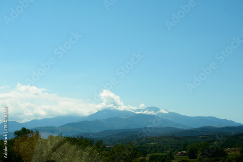 Pyrenees mountains landscape.