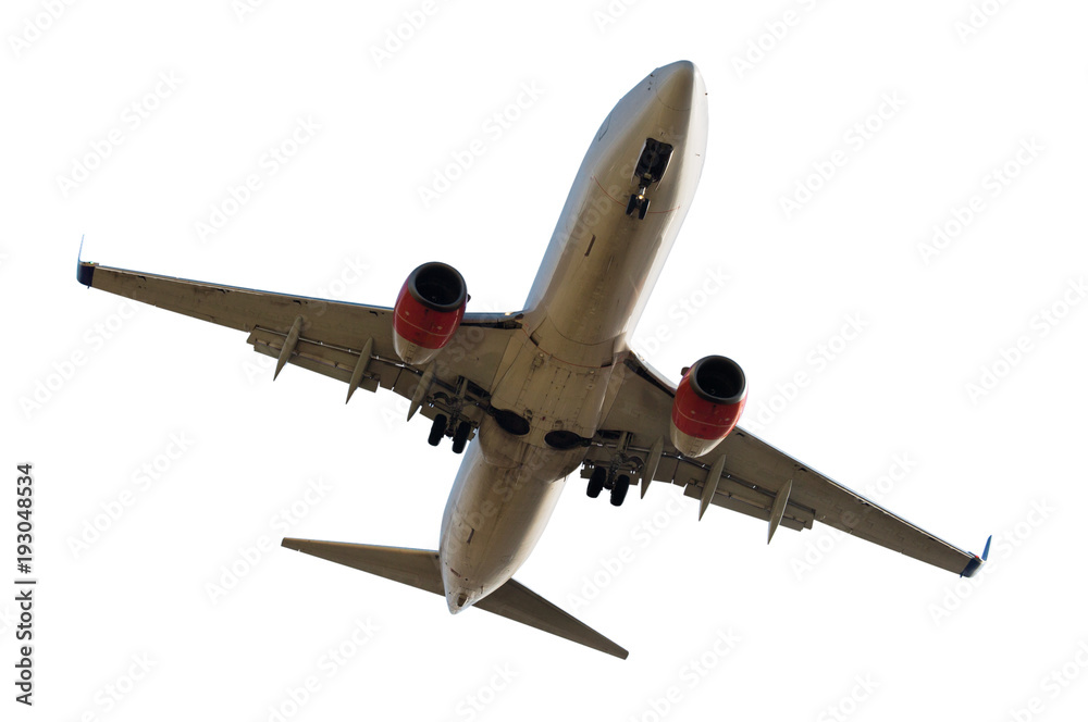 Obraz premium Passenger airplane isolated