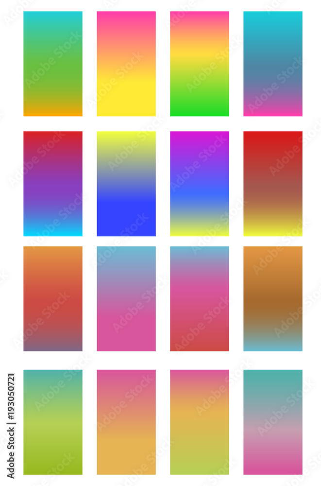 Collection of gradient and backgrounds for design vector illustration concept Collection of gradient and backgrounds for design vector illustration concept