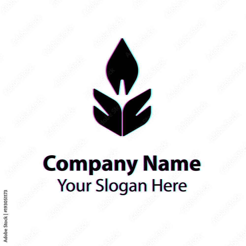Abstract logo design with glitch effect on white background, Abstract graphic icon, logo design template, symbol for company Abstract logo design with glitch effect on white background, Abstract graphic icon, logo design template, symbol for company