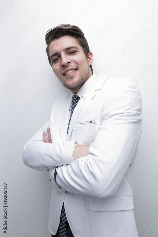 confident businessman in white shirt confident businessman in white shirt