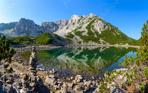 Sinanitsa lake and Sinanitsa summit, Pirin national park, Bulgaria photo