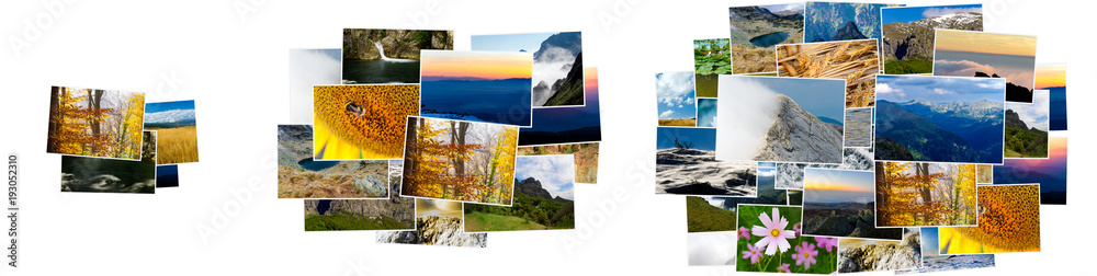 Small, medium and large piles of photos Stock Photo | Adobe Stock