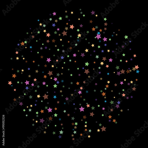 Glitter Vector Falling Stars Pattern. Carnival Festival Confetti Celebration Border. Christmas  New Year  Birthday  Music Firework. Modern Gift Voucher Glitter Vector Falling Stars Pattern.