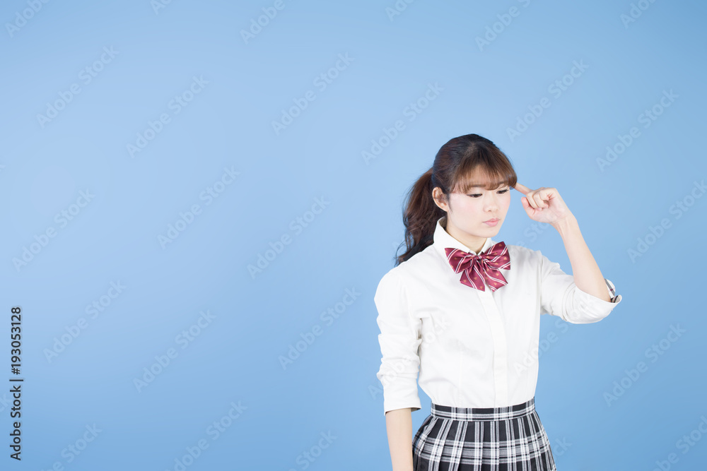 女子高校生・ブルーバック