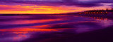 Red and purple sunset on the sea
 