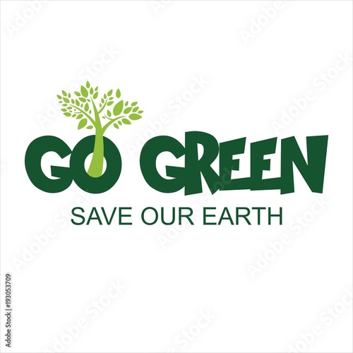 Go green poster template