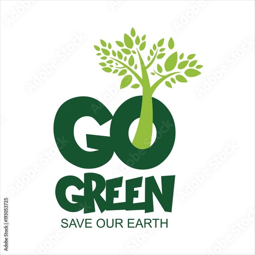 Go green poster template