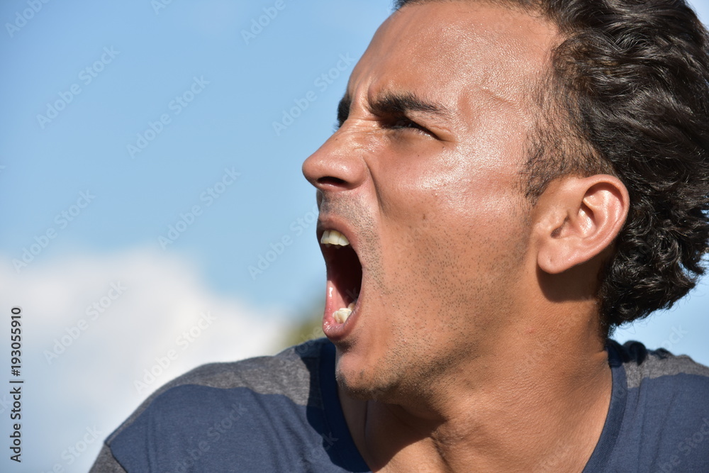 Stressful Young Colombian Male Stressful Young Colombian Male