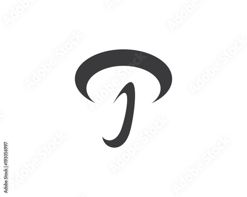 healthy mushroom logo vector