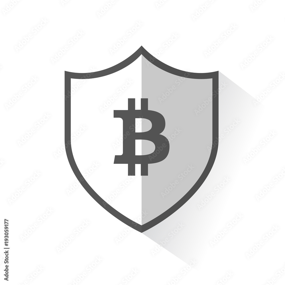 Flat Shield Icon - Digital Currency