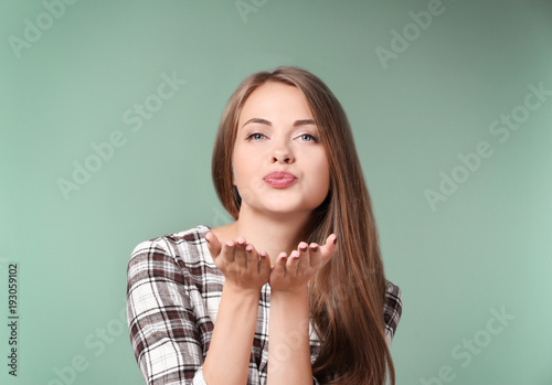 Portrait of beautiful woman...