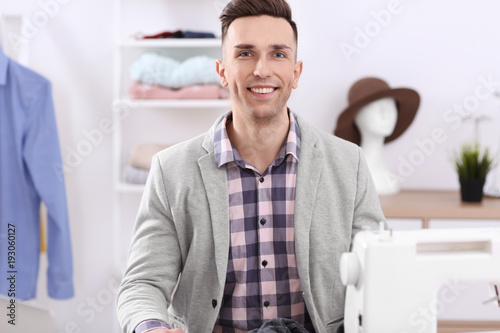 Portrait of young man in at...