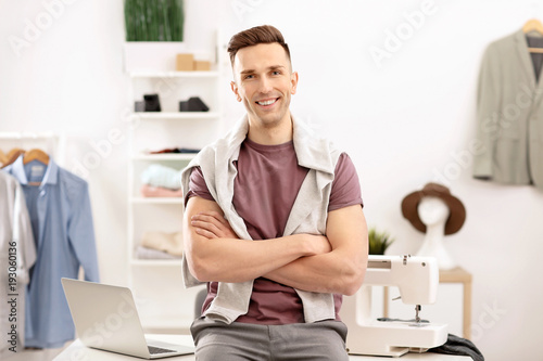 Portrait of young man in at...
