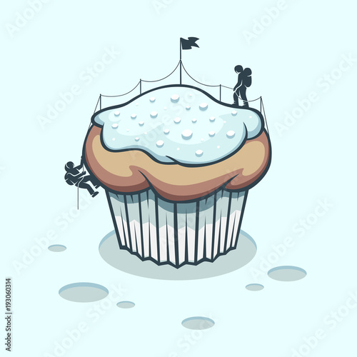 Mountaineers who stormed a winter cake