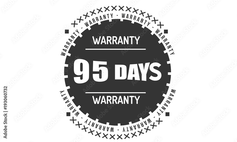 Fototapeta premium 95 days warranty icon vintage rubber stamp guarantee