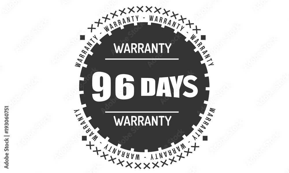 Fototapeta premium 96 days warranty icon vintage rubber stamp guarantee