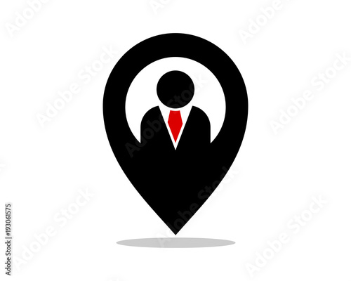 marker figure person human silhouette image vector icon logo symbol