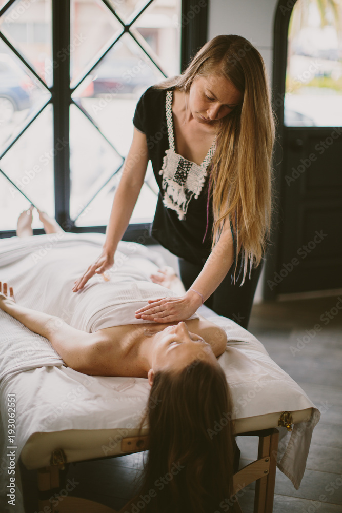 massage therapist and client massage therapist and client