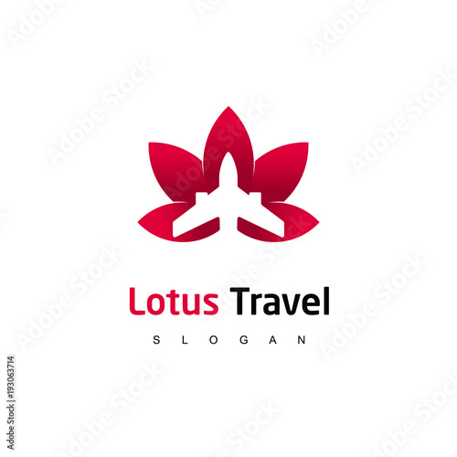 Travel Logo, Lotus Travel Icon