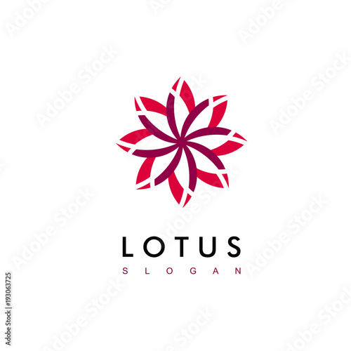 Lotus Logo, Flower Icon Design