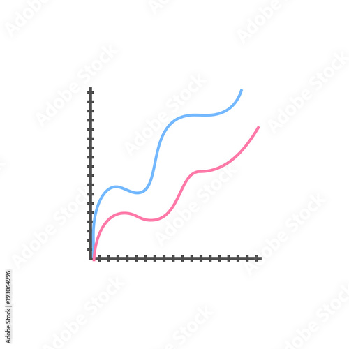 comparative chart icon. Element of colored charts and diagrams for mobile concept and web apps. Icon for website design and development, app development. Premium icon