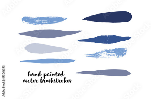 Graffiti Lines. Hand Painted Blue Buttons, Turquoise Highlights. Vector Brushstrokes or Banners. Textured Doodles or Smears. Background Turquoise Swatch Collection Vintage Logo Element. Scribble Paint