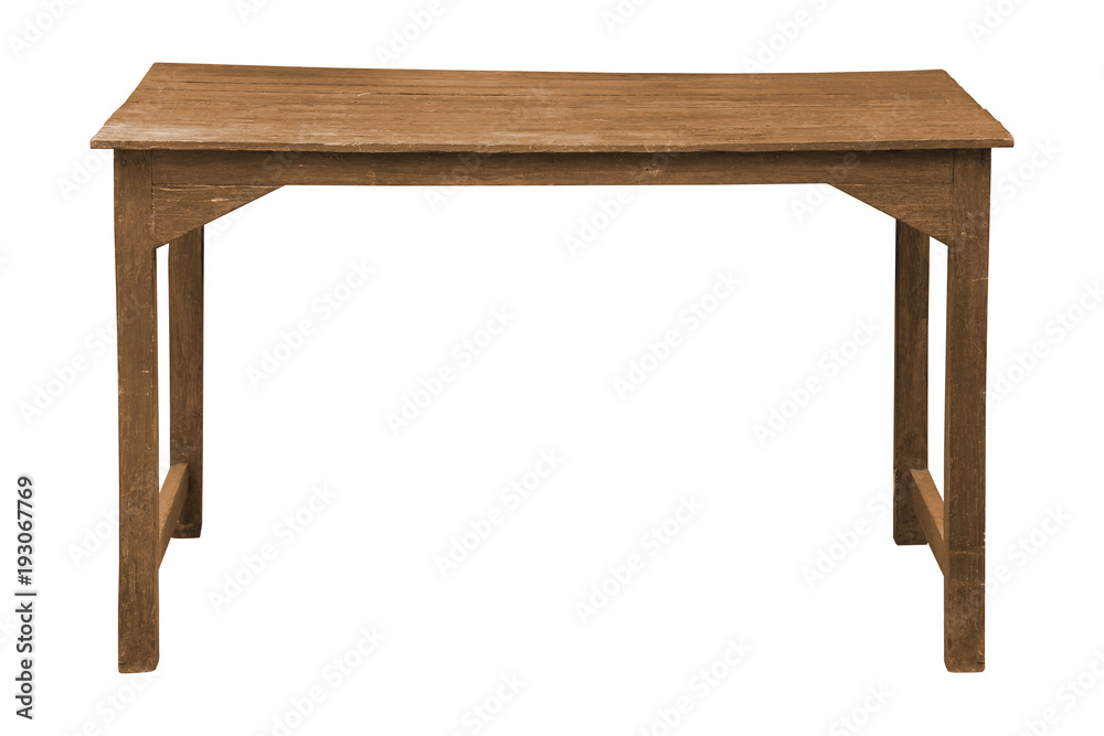 Old wooden table isolated. Old wooden table isolated.