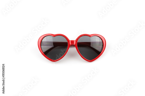 Red heart shaped sunglasses