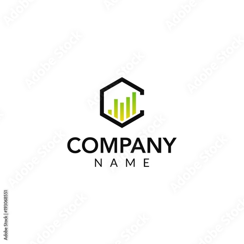 financial vector logo icon illustration
