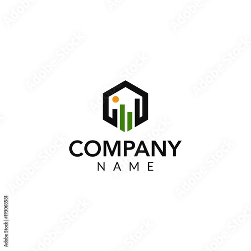 financial vector logo icon illustration

