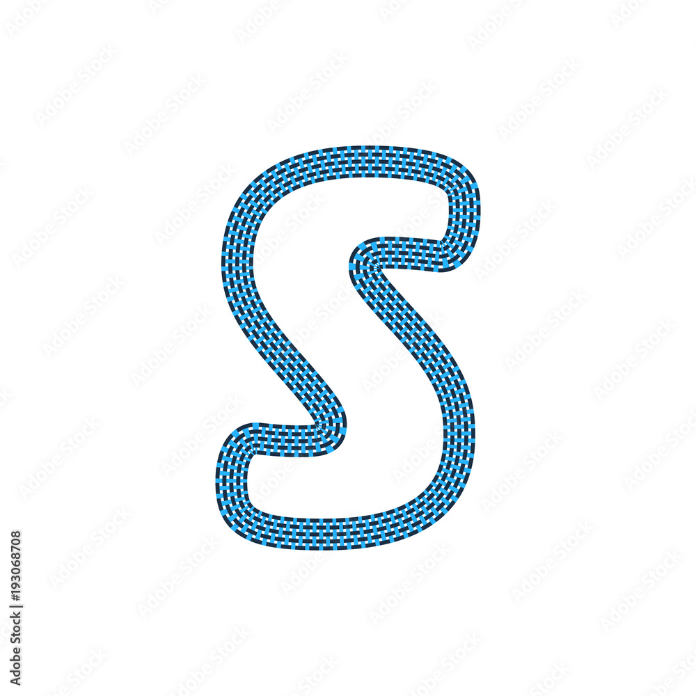 Obraz premium S Webbing Tape Letter Logo Icon Design