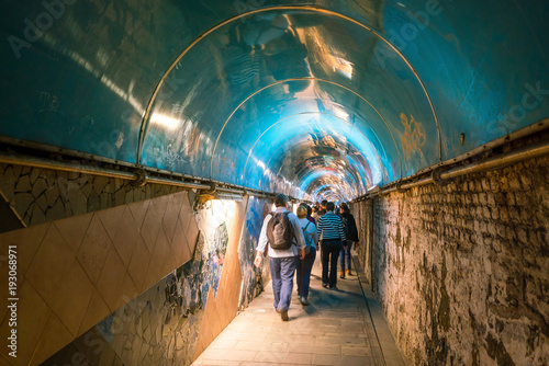 Riomaggiore, Italy. Colorful Tunnel photo