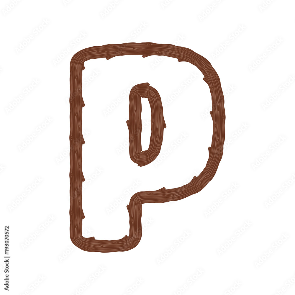 P Wood Letter Logo Icon Design P Wood Letter Logo Icon Design