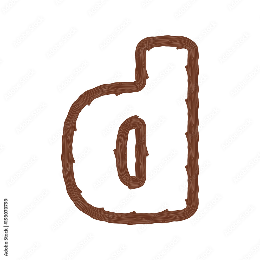 D Wood Letter Logo Icon Design D Wood Letter Logo Icon Design