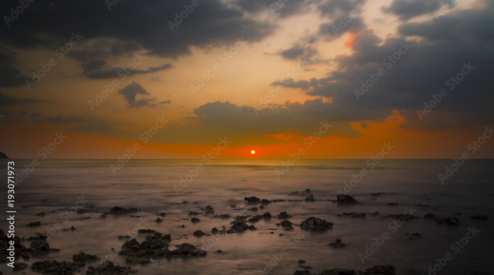 Fototapeta premium sunset seen