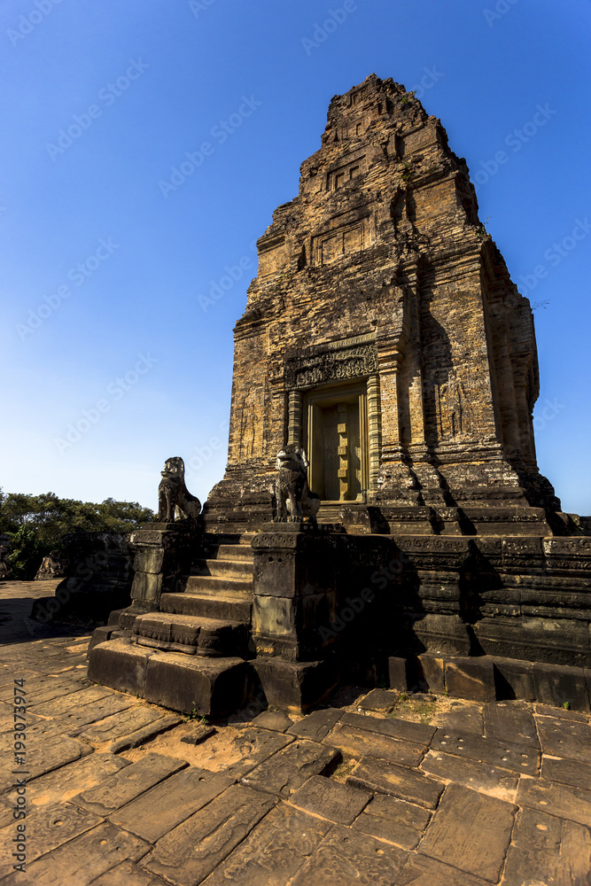 East Mebon Angkor Wat Siem Reap Cambodia South East Asia is a 10th Century temple at Angkor, Cambodia. Built during the reign of King Rajendravarman, it stands on what was an artificial island at the 
