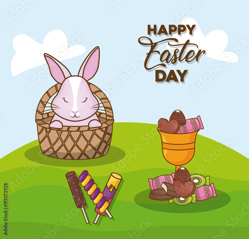 Happy easter day design