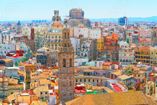 Panoramic view of Valencia, is the capital of the autonomous co