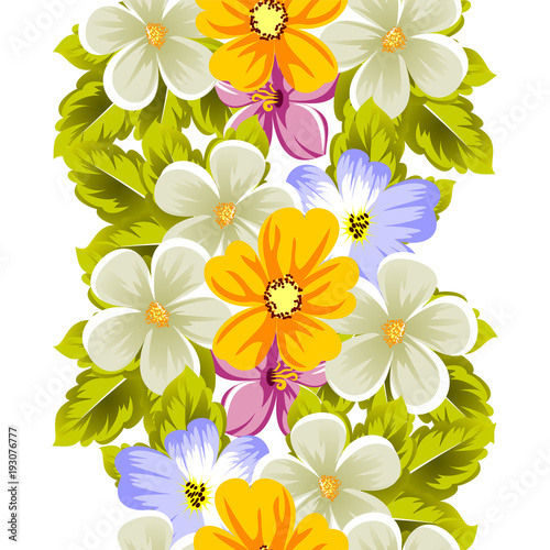 abstract background of flowers. Seamless pattern for design cards, greeting, invitation for a birthday, wedding, party, holiday, celebration. For the decoration.
