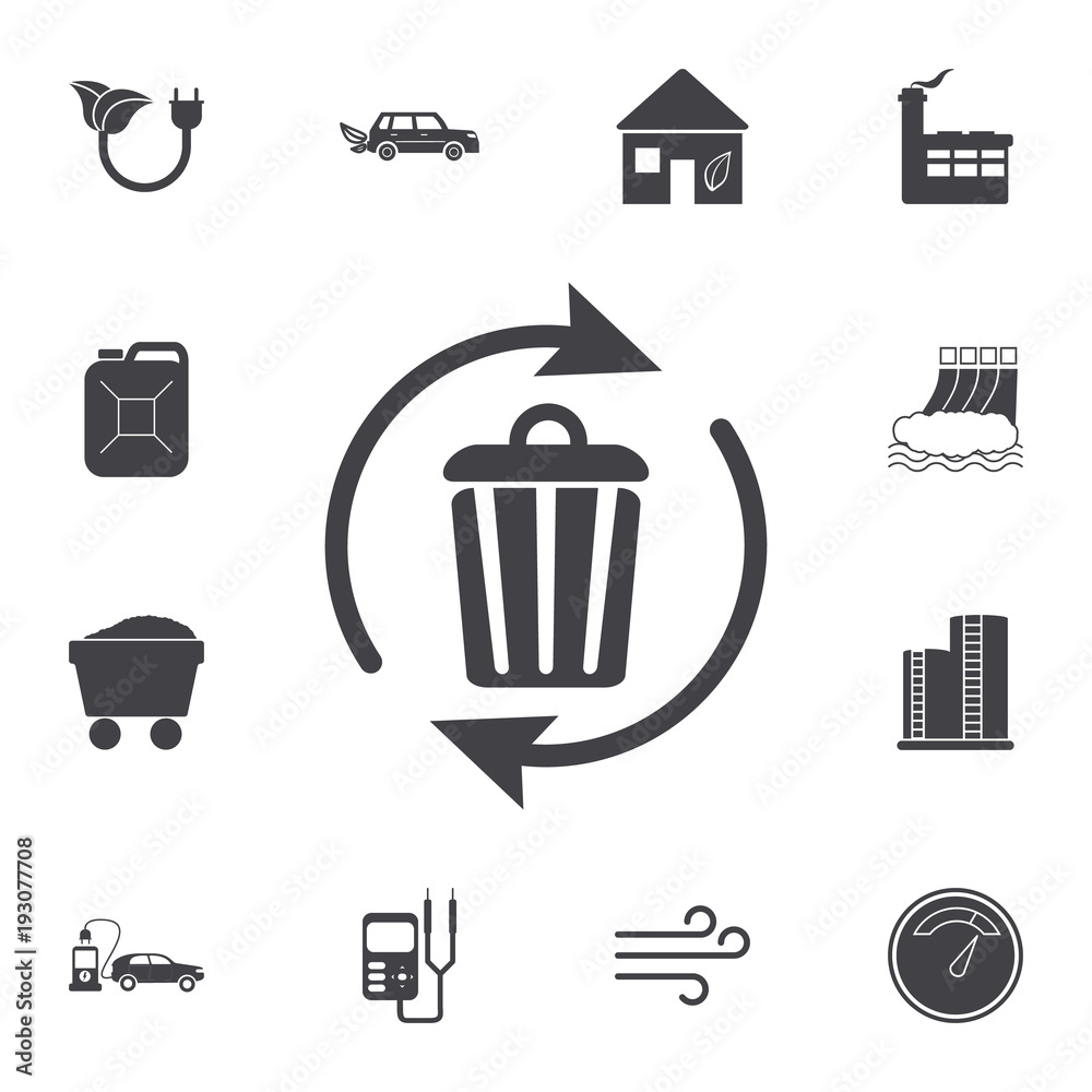 Recycle bin icon. Set of energy icons. Premium quality graphic design icons. Signs and symbols collection icons for websites, web design, mobile app Recycle bin icon. Set of energy icons. Premium quality graphic design icons. Signs and symbols collection icons for websites, web design, mobile app