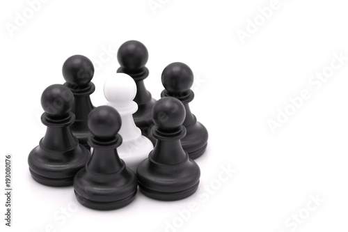 a chess piece on the back Negotiating in business. as background business concept and strategy concept with copy space for your text or design.