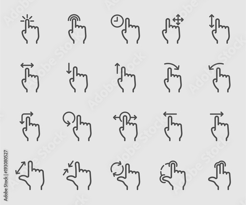 Gesture line icon